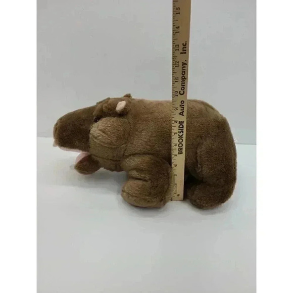 Hippopotamus Plush 17 Inch Life Like Brown Stuffed Animal - Picture 2 of 4